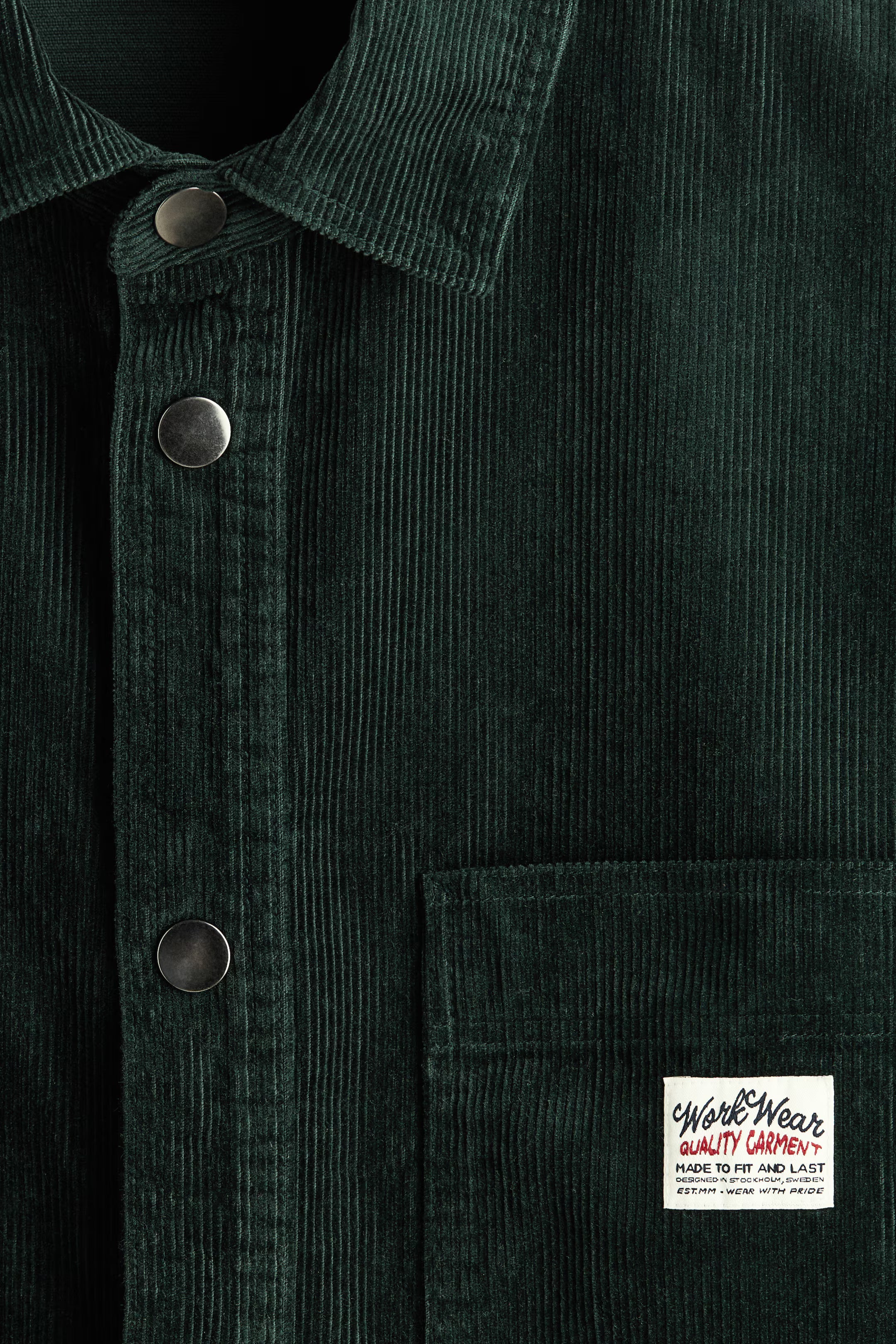 Oversized cotton corduroy shirt