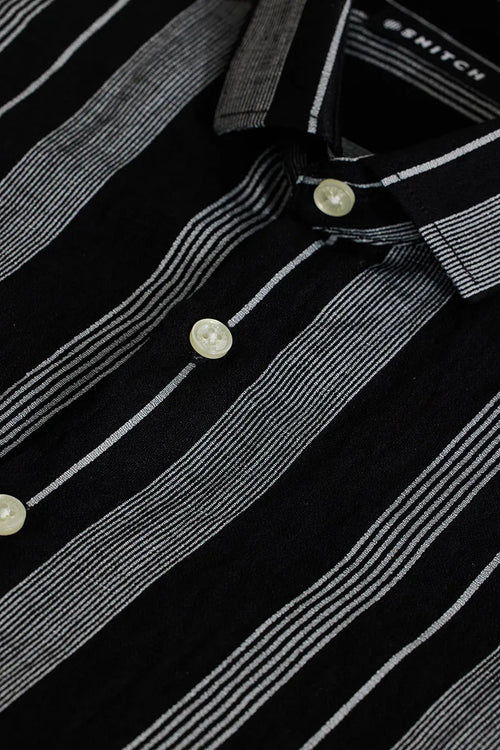 Black Stripes Slim Fit Shirt